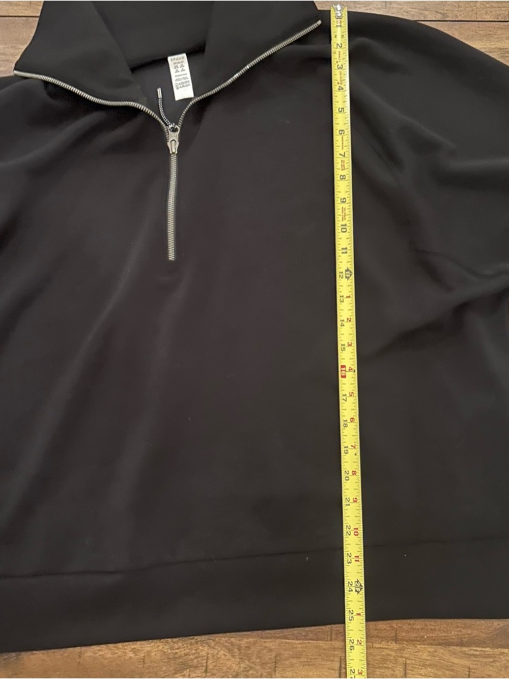 Spanx AirEssentials Quarter Zip Pullover Size 3X in Very Black - Picture 5 of 7